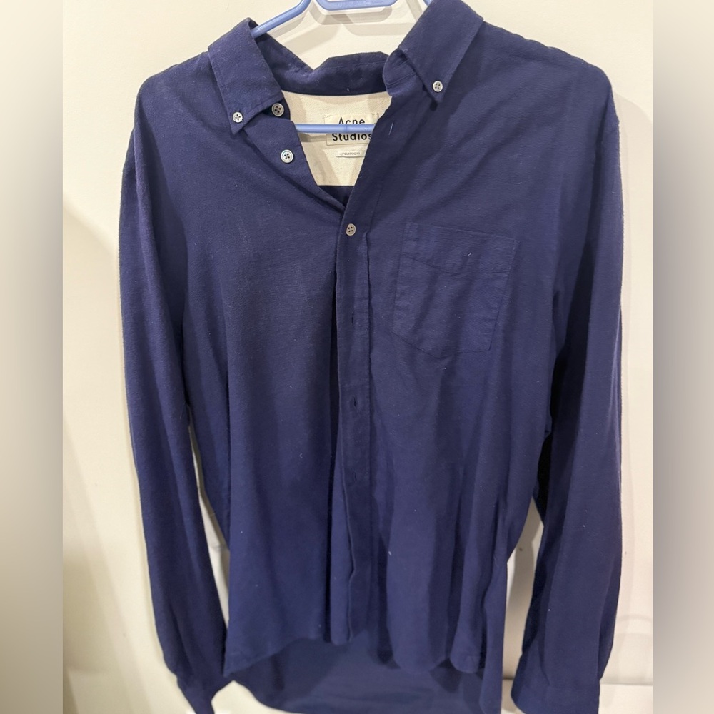 Acne Studios Deep Blue Button-Up